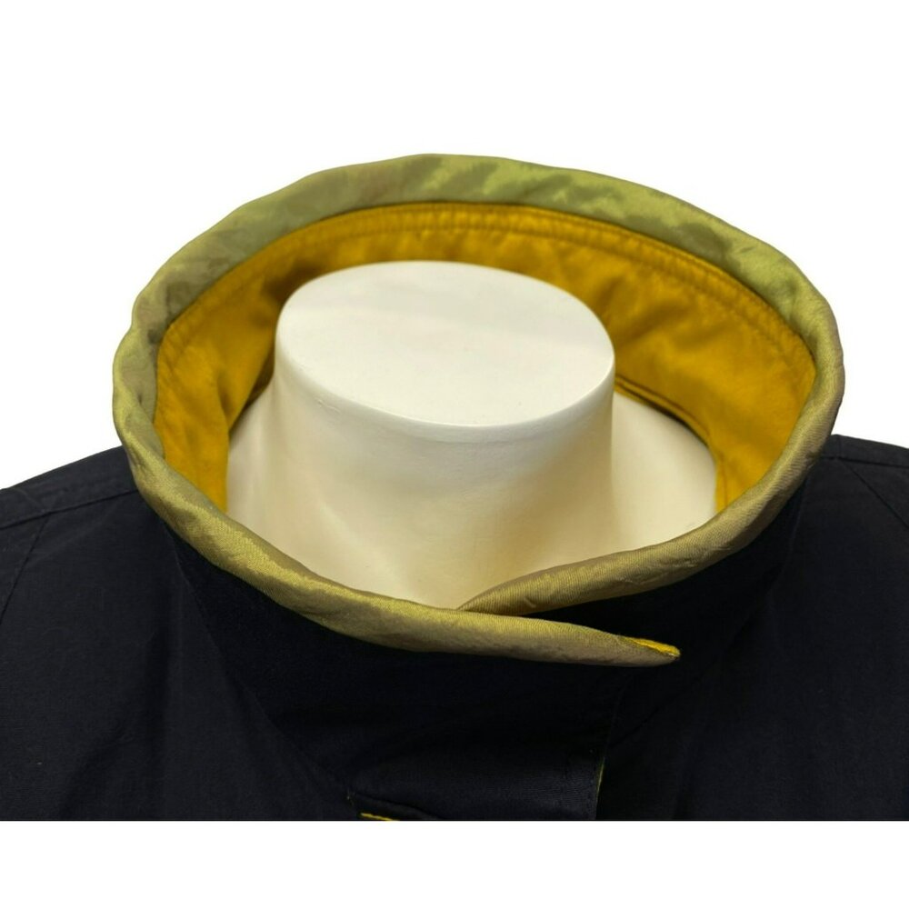 Vintage Misty Harbor Coat Jacket Womens Large L Black Yellow Lining Classic - Picture 3 of 11